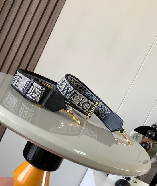 Loewe Anagram Jacquard and Calfskin Shoulder Strap 001