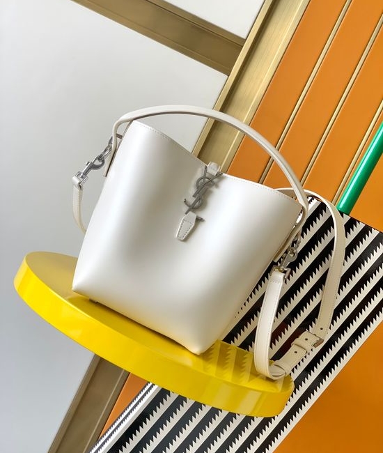 Yves Saint Laurent YSL LE 37 Small Glossy Leather Bucket Bag 749036-168660