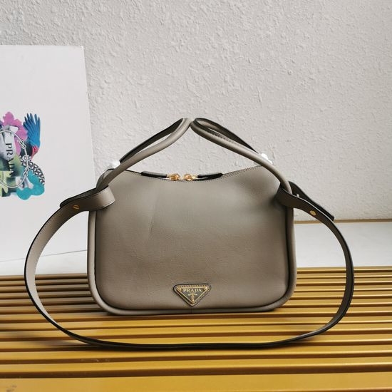 Prada Bowling Bag Elegant Italian Leather 1BA451