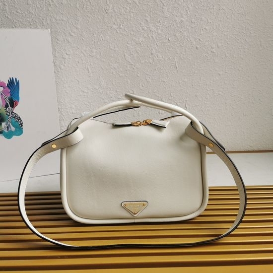 Prada Bowling Bag Elegant Italian Leather 1BA451