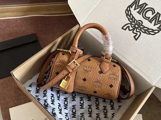 MCM ELLA VISETOS Mini Boston Handbag