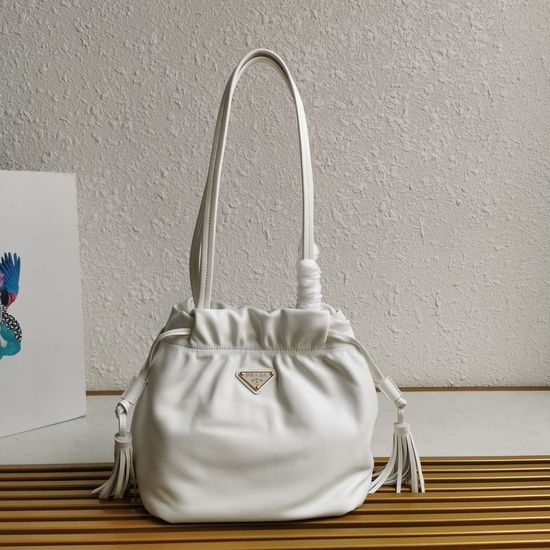 Prada Drawstring Lambskin Bucket Bag 1BG541