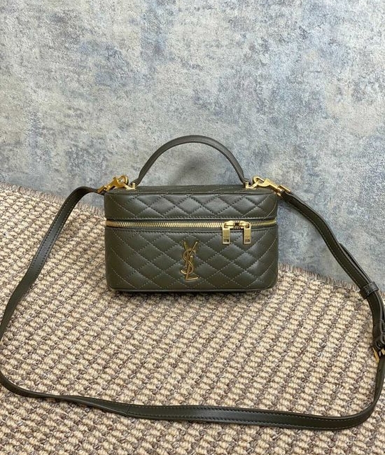 Yves Saint Laurent YSL Sheepskin Clutch Crossbody Bag 766731