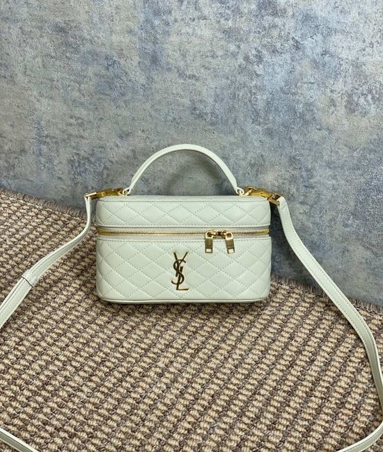 Yves Saint Laurent YSL Quilted Lambskin Multiuse Clutch Bag 766731