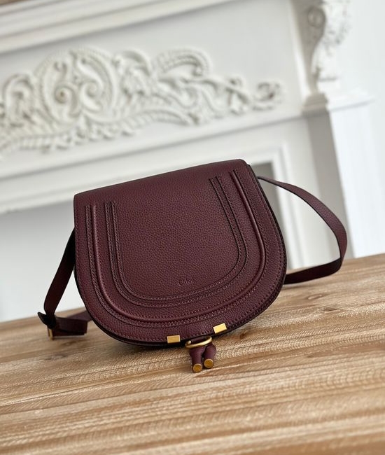 Chloe Marcie Burgundy Large Shoulder Bag 2019