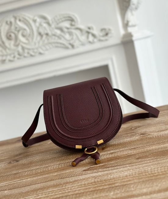 Chloe Marcie Burgundy Small Shoulder Bag 2000