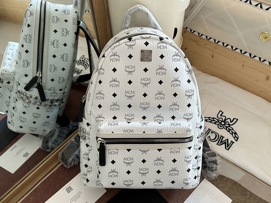 MCM STARK Visetos Rivet Trimmed Backpack 10946