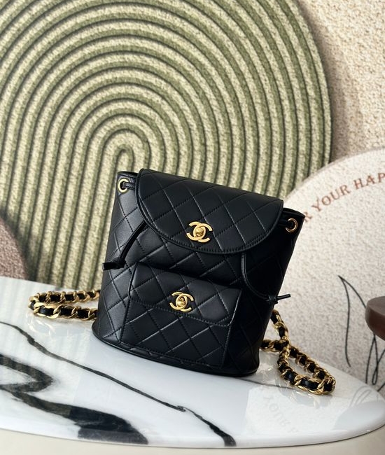 Chanel Vintage Quilted Lambskin Chain Backpack A2210