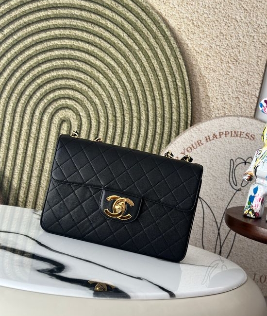Chanel Classic Flap Gold Double C Logo Vintage Bag A2222