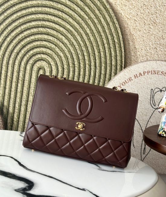 Chanel Quilted Sheepskin Double Chain Shoulder Bag A2215