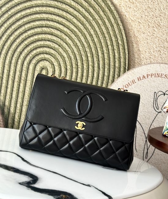Chanel Lambskin Quilted Double Chain Shoulder Bag A2215