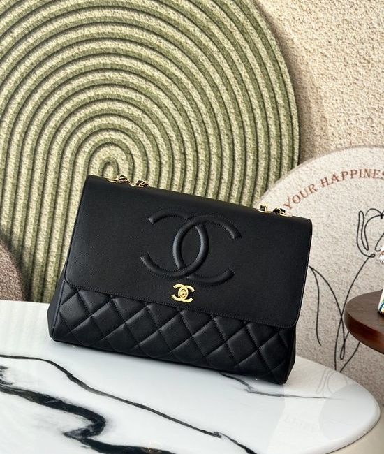 Chanel Caviar Leather Chain Shoulder Bag A2215
