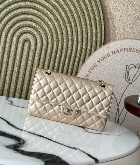Chanel CF Champagne Gold Classic Bag 1112