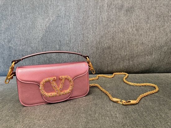Valentino Calfskin Handbag Diamond Buckle 2244
