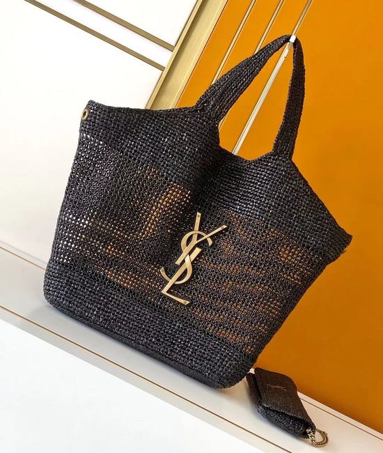 Yves Saint Laurent YSL ICARE Raffia Woven Bag 772191