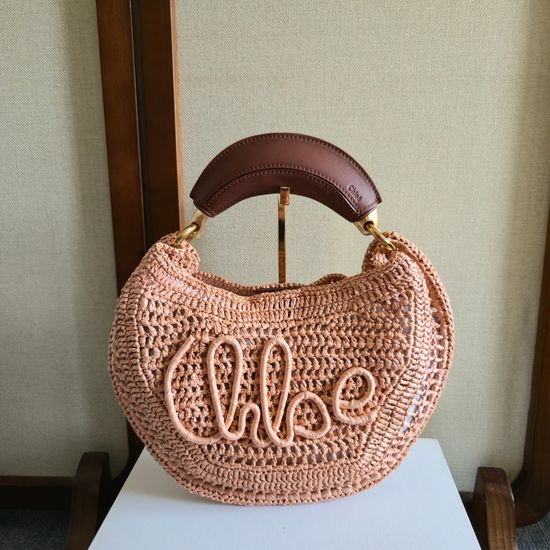 Chloe Summer Banana Raffia Woven Bag 6086