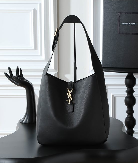 Yves Saint Laurent YSL Large Hobo Handbag with Gold Buckle 753837