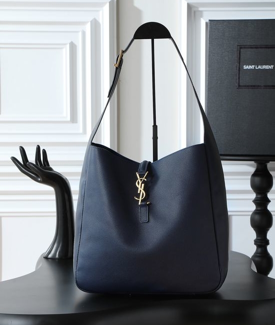 Yves Saint Laurent YSL LE 5A7 Smooth Leather Hobo Handbag 753837