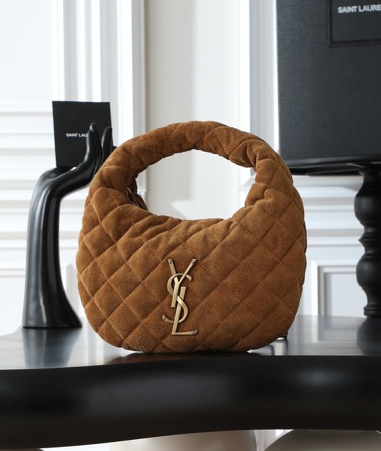 Yves Saint Laurent YSL ICARE Suede Croissant Shoulder Bag 851689