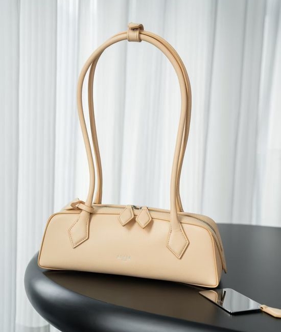 Alaia Le Teckel Matte Textured Shoulder Bag E TEKE