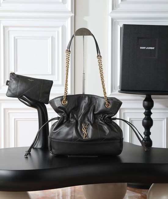 Yves Saint Laurent YSL Jamie Lambskin Drawstring Bucket Bag 833948
