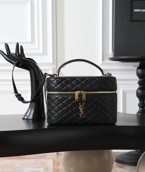 Yves Saint Laurent YSL GABY Quilted Lambskin Cosmetic Case 851572