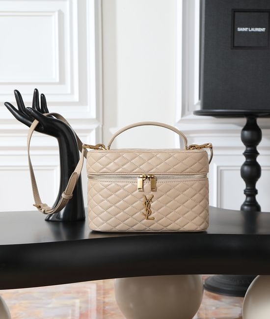 Yves Saint Laurent YSL GABY Quilted Lambskin Cosmetic Case 851572