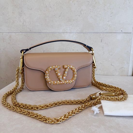 Valentino Calfskin Handbag with Diamond Buckle 2244