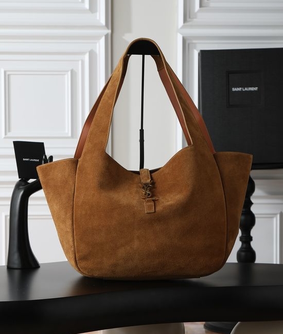 Yves Saint Laurent YSL Bea Suede Convertible Tote Bag 763435