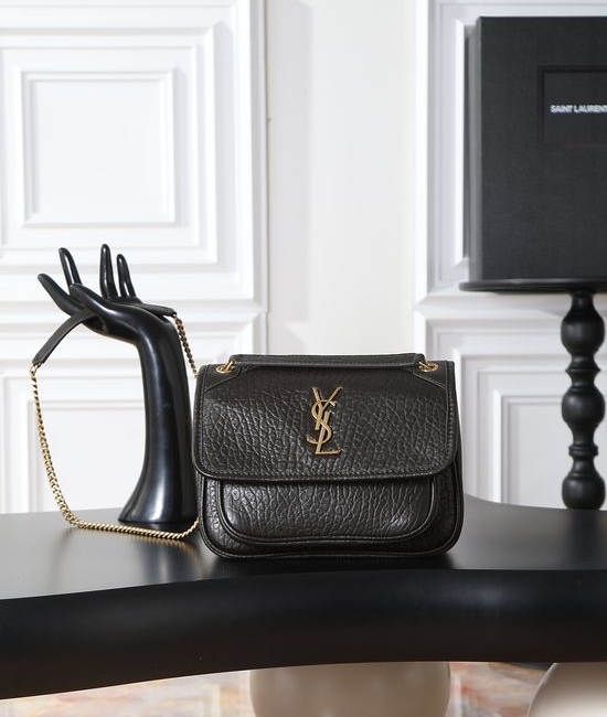 Yves Saint Laurent YSL Niki Green Elephant Pattern Bag 633151 633185
