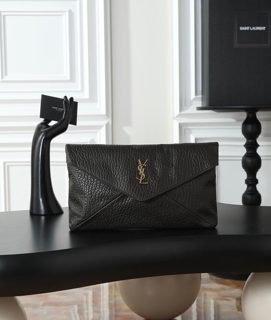 Yves Saint Laurent YSL LE Envelope Clutch Green 769307