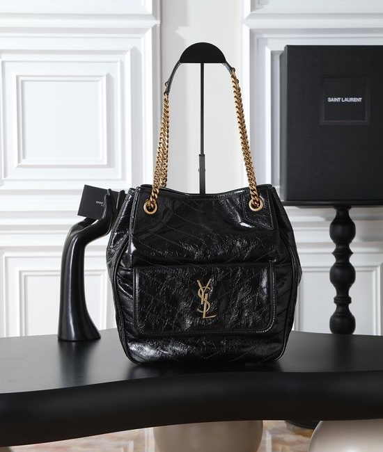 Yves Saint Laurent YSL Niki Leather Shopping Tote Bag 862295