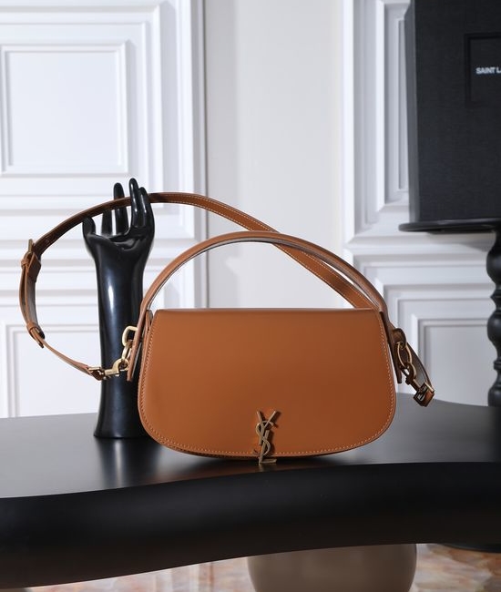 Yves Saint Laurent YSL Voltaire Caramel Leather Shoulder Bag 787671-1