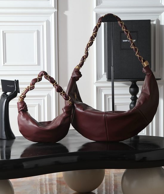 Yves Saint Laurent YSL AMALIA Hobo Woven Chain Bag 862210