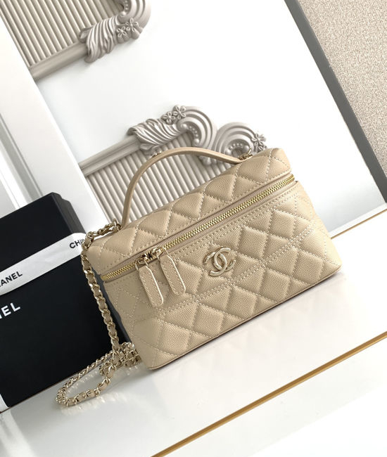 Chanel Vanity Case with Handle Haas Calfskin AP4407