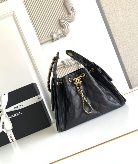Chanel Hobo Quilted Leather Shoulder Bag AS5293
