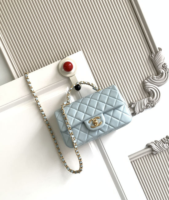 Chanel CF Handle Grained Leather Mini Bag 5701