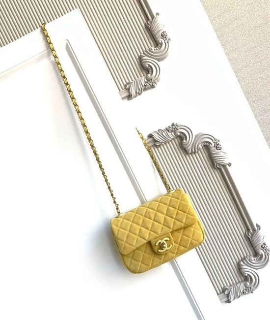 Chanel 26C Suede CF Bag Quilted Pattern AS5989