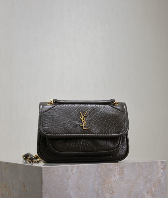 Yves Saint Laurent YSL Niki Retro Leather Shoulder Bag 828736