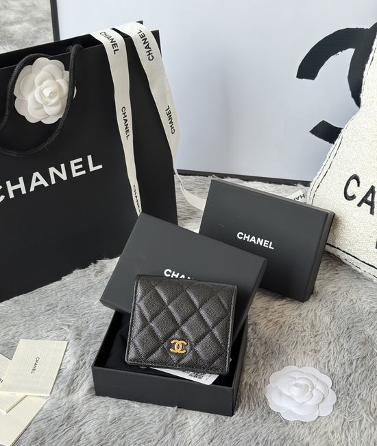 Chanel Bifold Short Wallet Cowhide Leather A84028