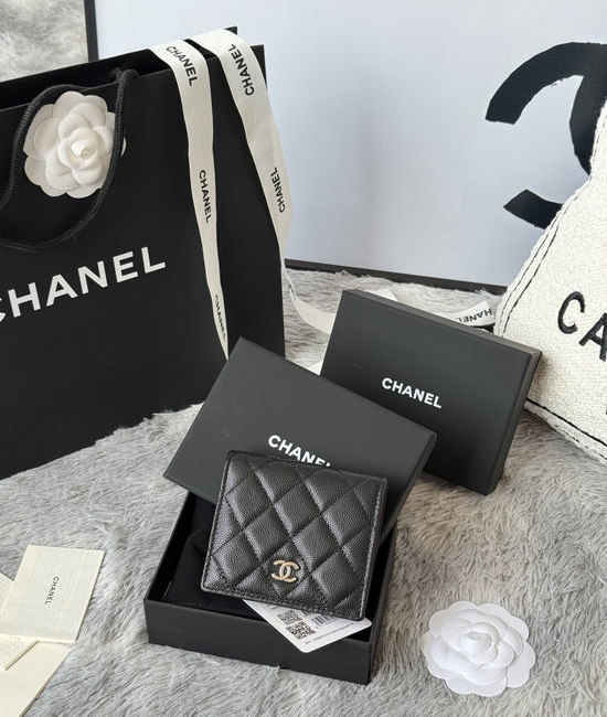 Chanel Bifold Short Wallet Cowhide Leather A84028