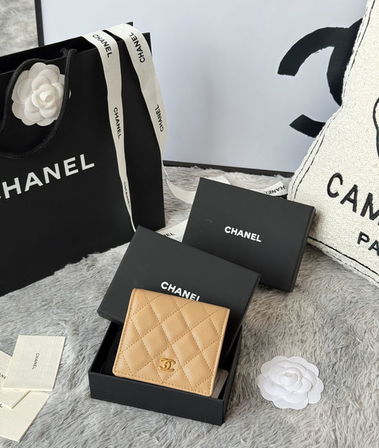 Chanel Wallet Folding Short Genuine Leather A84028