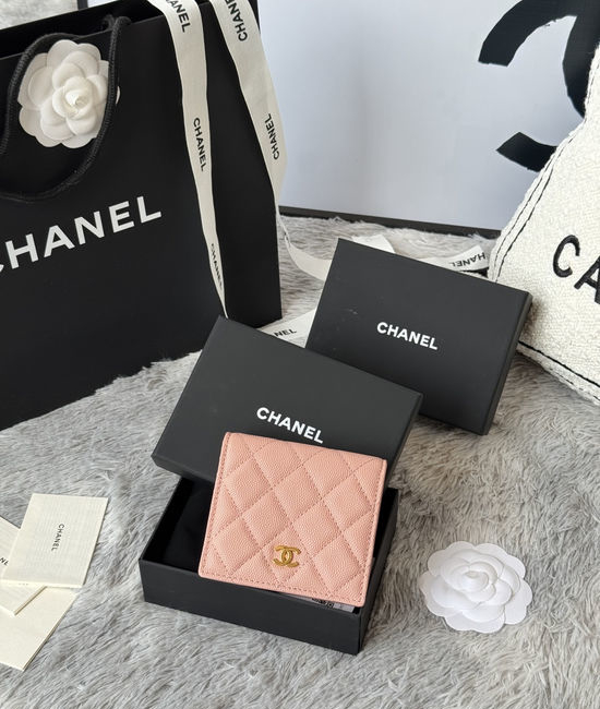 Chanel Wallet Folding Short Genuine Leather A84028