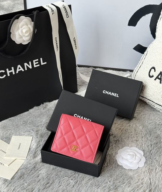 Chanel Wallet Folding Short Genuine Leather A84028