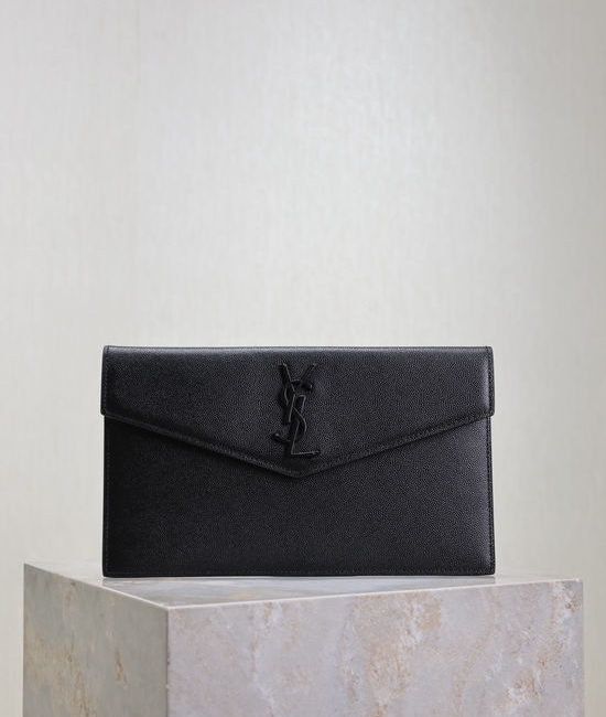 Yves Saint Laurent YSL Uptown Leather Clutch Bag 565739