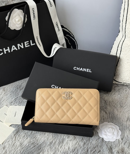 Chanel Long Zipper Caviar Leather Wallet Ap2789B