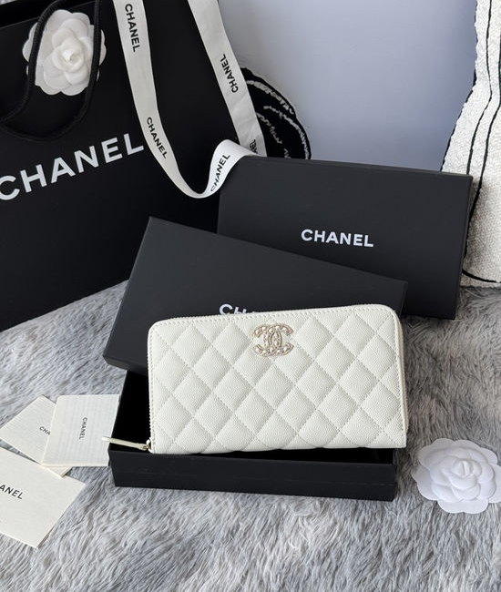 Chanel Long Zipper Caviar Leather Wallet Ap2789B