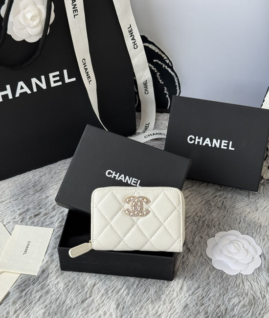 Chanel Caviar Zippered Card Holder AP2788