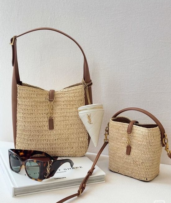 Yves Saint Laurent YSL LE 37 Woven Bucket Bag