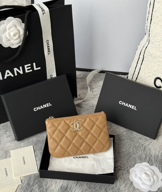 Chanel Caviar Leather Card Holder AP3099